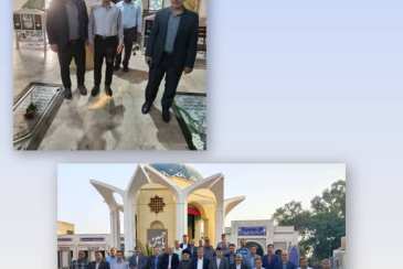  غبارروبی گلزار شهدا توسط کارکنان صنعت آب و برق استان بوشهر به مناسبت هفته پدافند غیرعامل