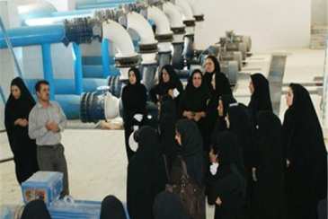 بازدید بانوان شرکت آبفا استان بوشهر از تاسیسات آبرسانی شهید ماهینی