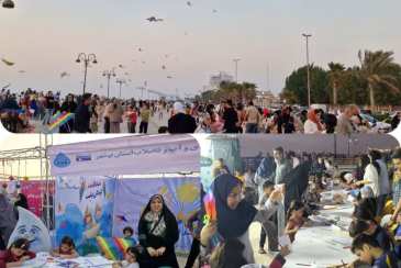 میزبانی شرکت آب و فاضلاب استان بوشهر از کودکان در جشنواره بادبادک ها