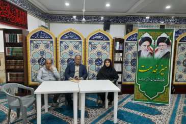 برپایی میز خدمت اداره آبفا کنگان در سیراف به مناسبت سالروز اقامه نماز جمعه