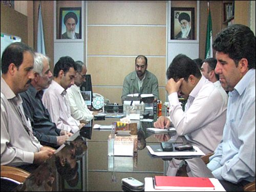 برگزاری مراسم تودیع و معارفه فرماندة پایگاه مقاومت معبود در شرکت آبفا استان بوشهر