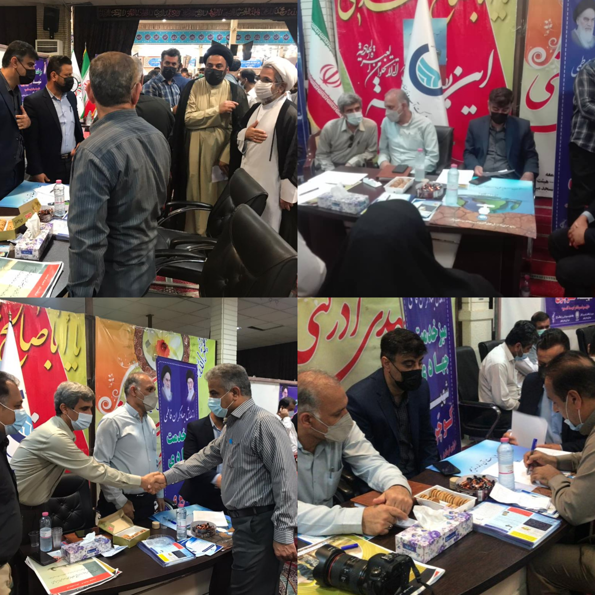 برپایی میز خدمت شرکت آب وفاضلاب استان بوشهر در مصلی نماز جمعه 